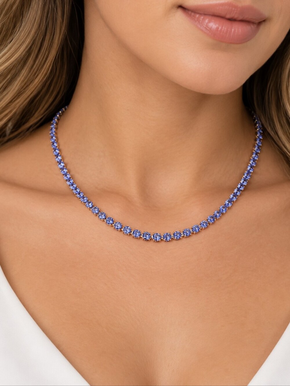 Tanzanite Tennis Necklace